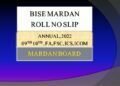 BISE Mardan Board Roll No Slip Annual Examination 2024