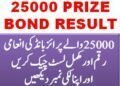 25000 Prize Bond List 2024 Draw 13 Result Karachi 11 March 2024