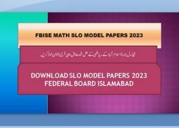 FBISE SLO MODEL PAPERS 2023 MATH