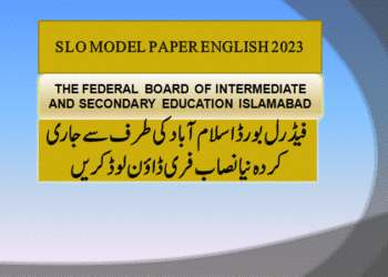 SLO Model Papers English 2024 9 Class Download Federal Board