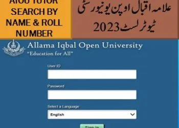 AIOU Tutor Search By Roll Number Online 2024 5 AIOU online tutor search 2023 by name