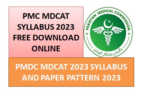 PMDC MDCAT Syllabus online 2023